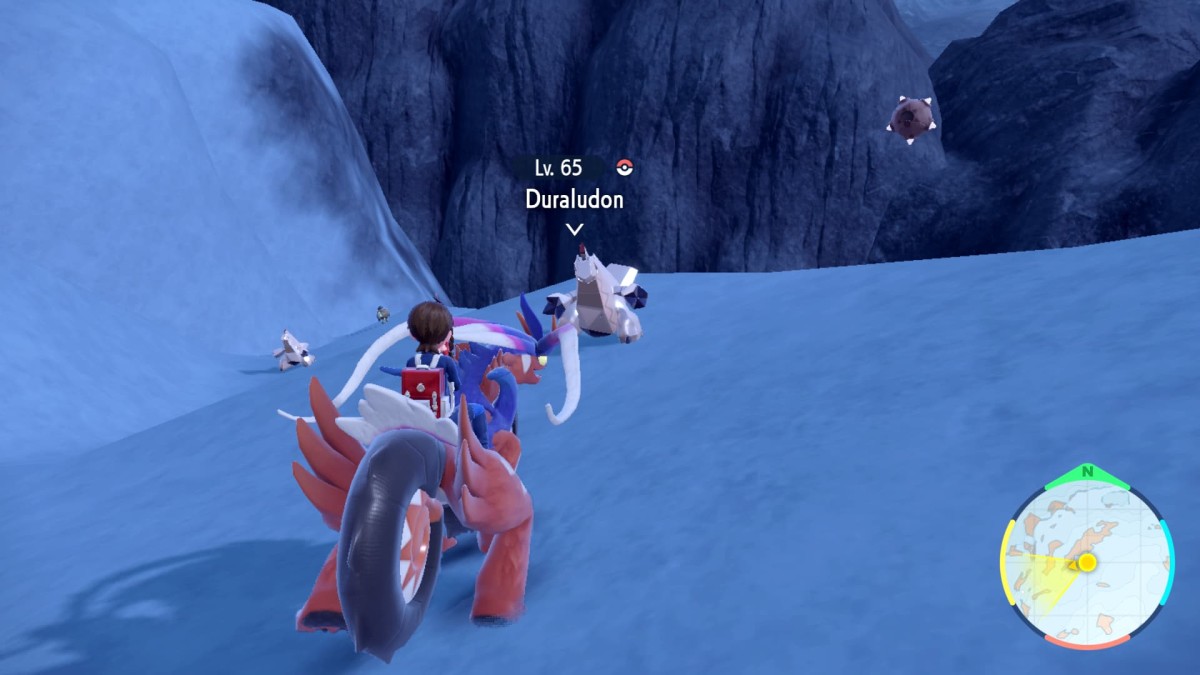A wild Duraludon in Pokemon Scarlet and Violet
